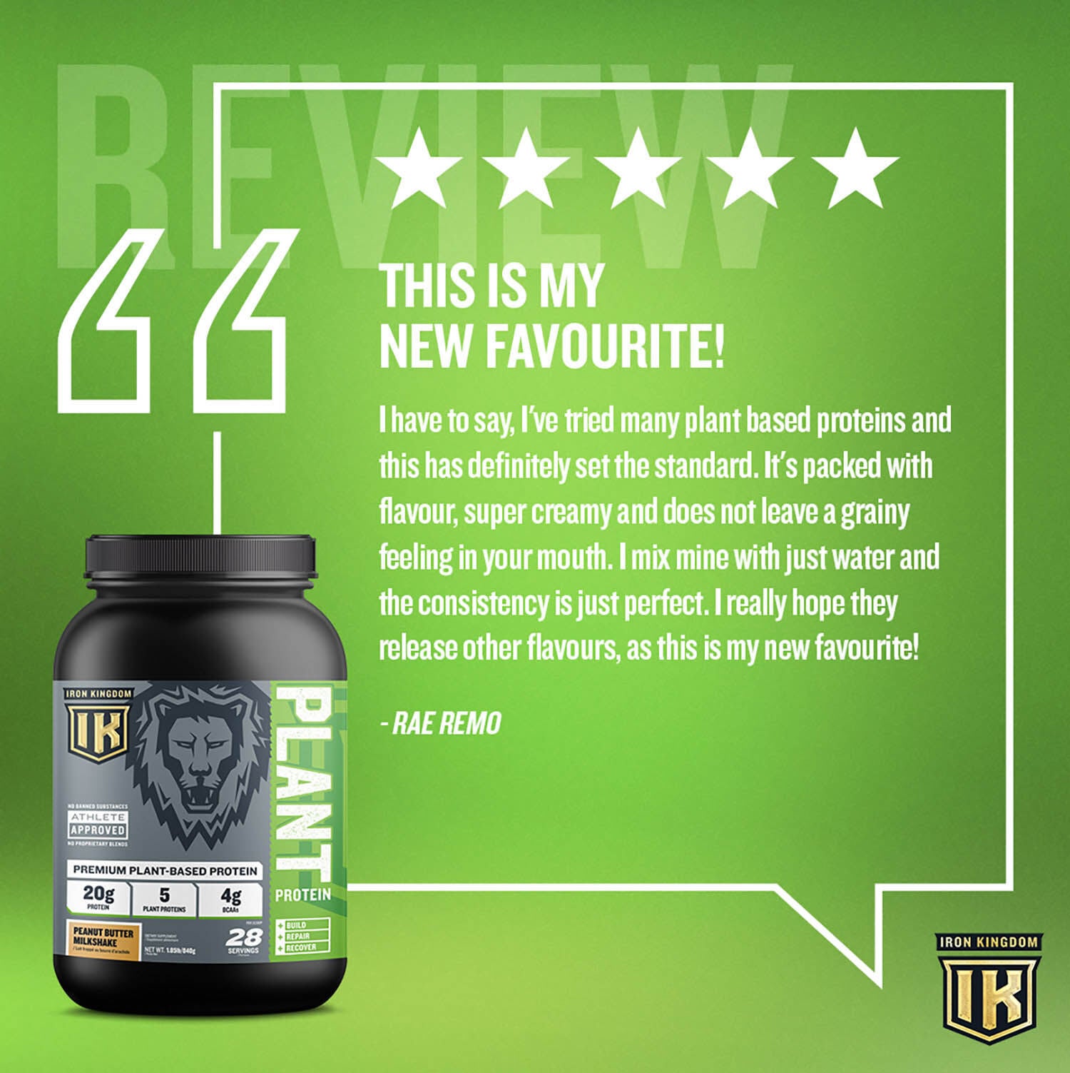 Iron Kingdom Plant Protein - Lait frapp&eacute; au beurre d&rsquo;arachide  | GNC