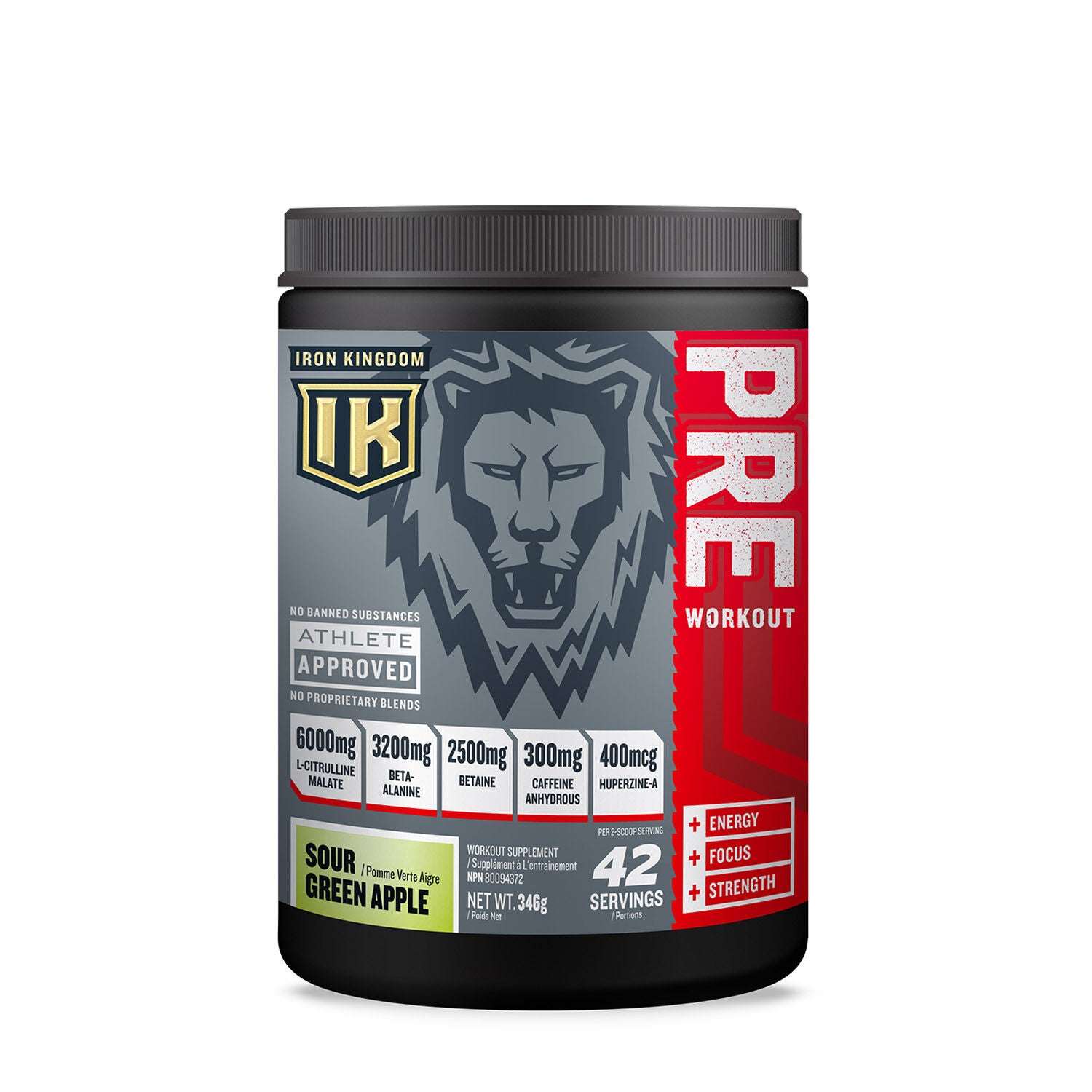 Iron Kingdom Pre-Workout &ndash; Pomme verte surette Sour Green Apple | GNC