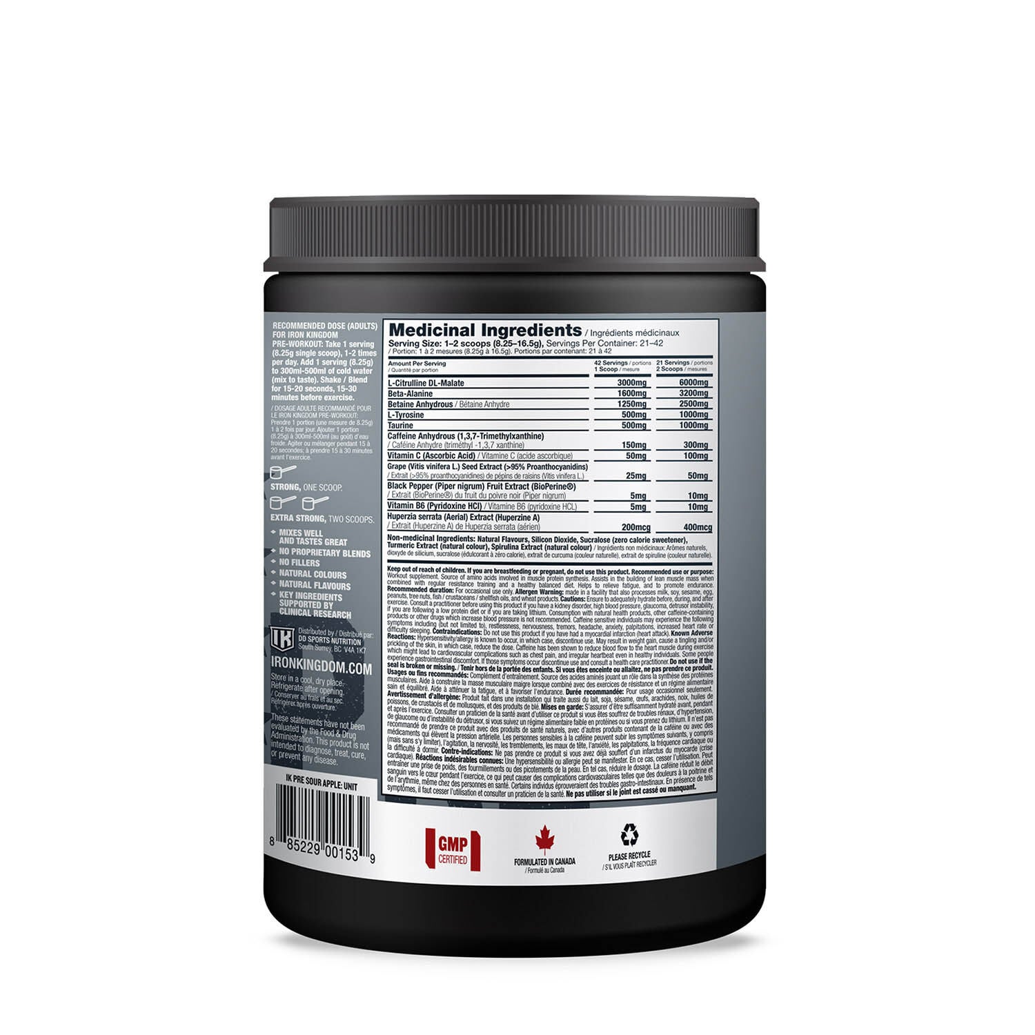 Iron Kingdom Pre-Workout &ndash; Pomme verte surette Sour Green Apple | GNC