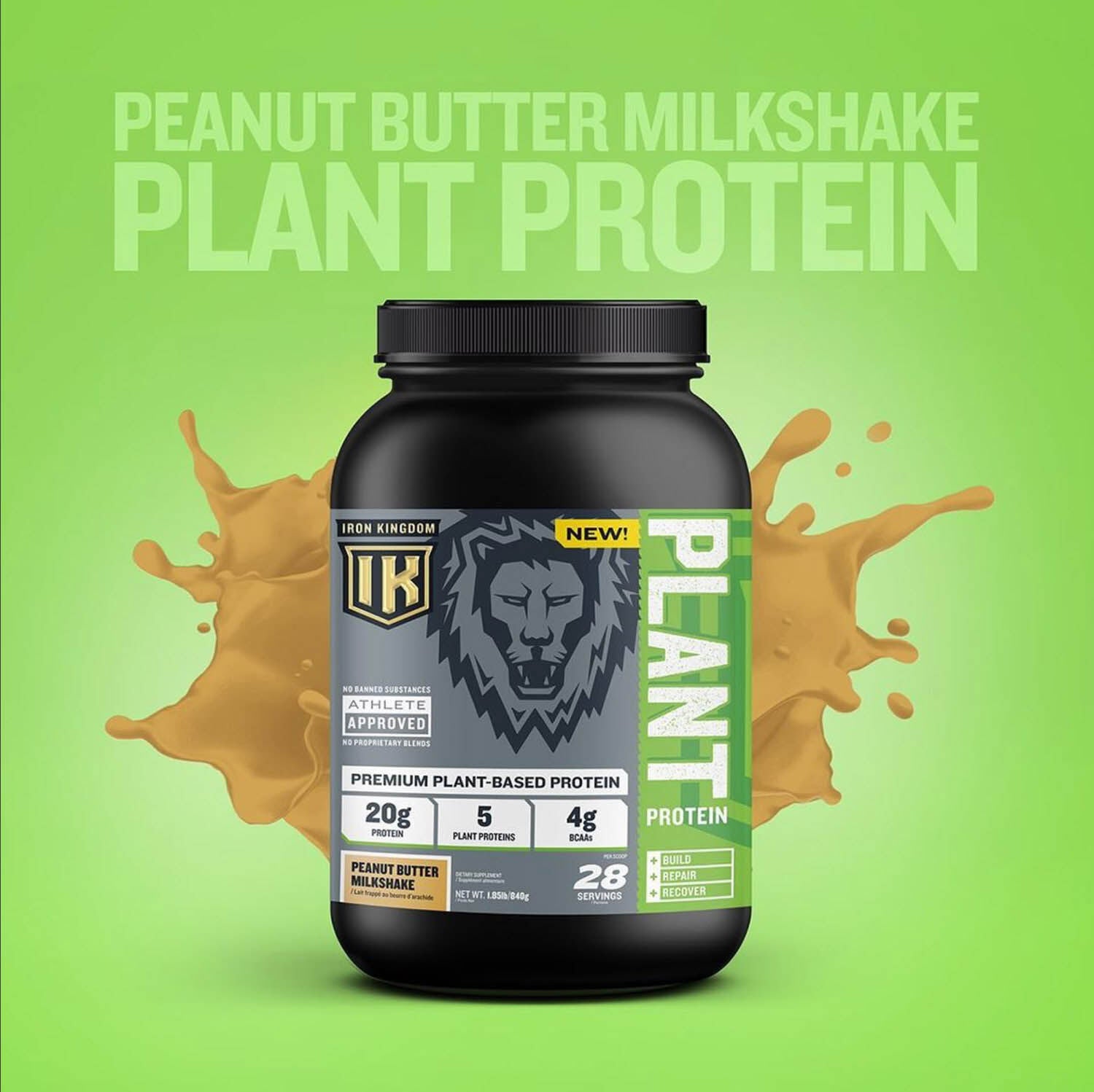 Iron Kingdom Plant Protein - Lait frapp&eacute; au beurre d&rsquo;arachide  | GNC